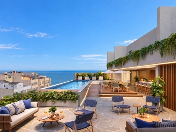 Be in Rio | Siqueira Campos 37 — Rooftop — lounge externo e piscina — imagem ilustrativa