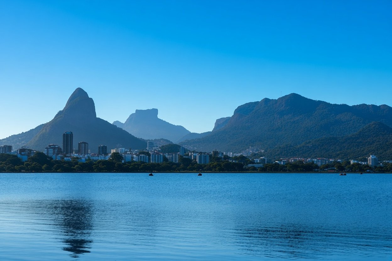 Lagoa Rodrigo de Freitas e montanhas do Rio de Janeiro, imagem ilustrativa